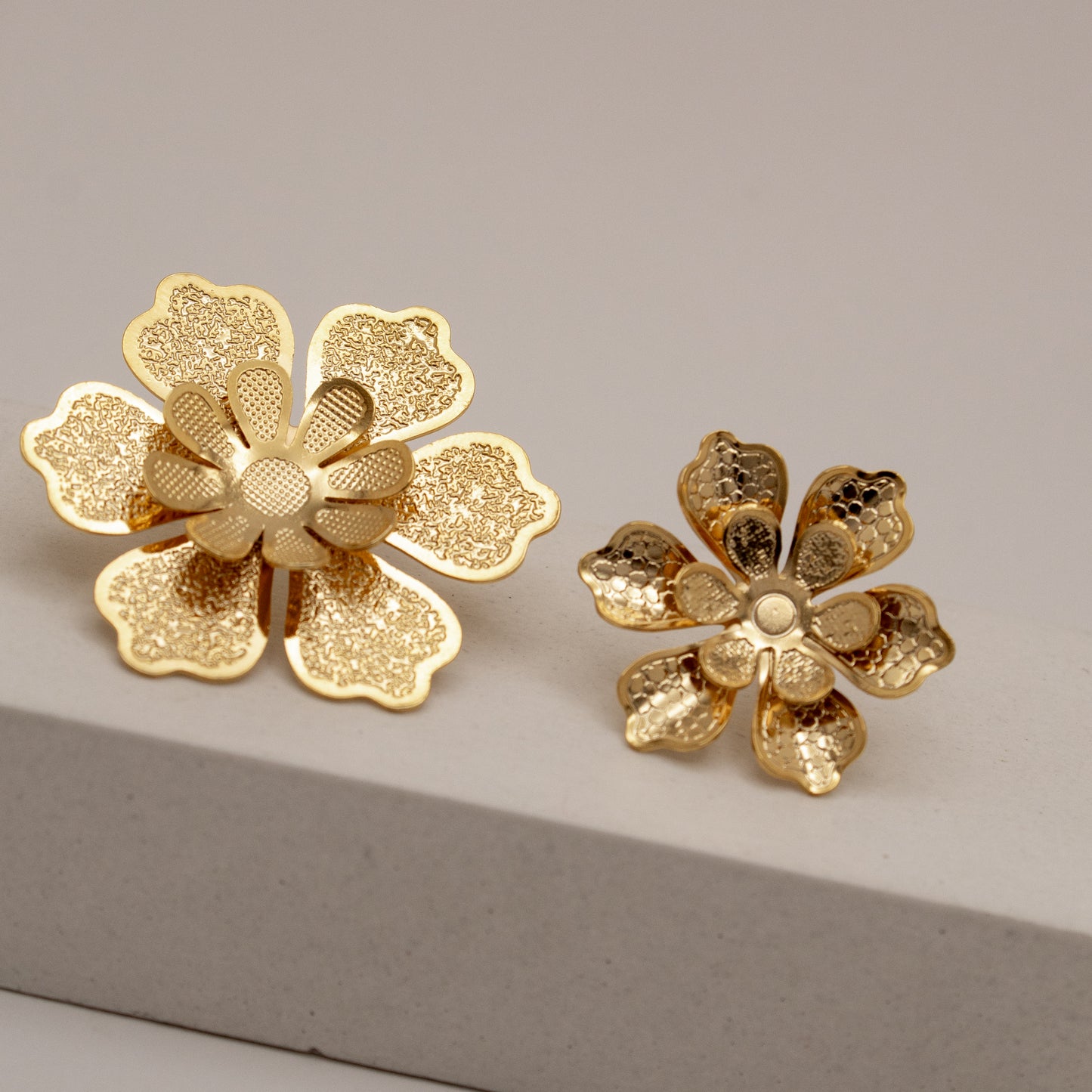 Golden Dahlia Earrings