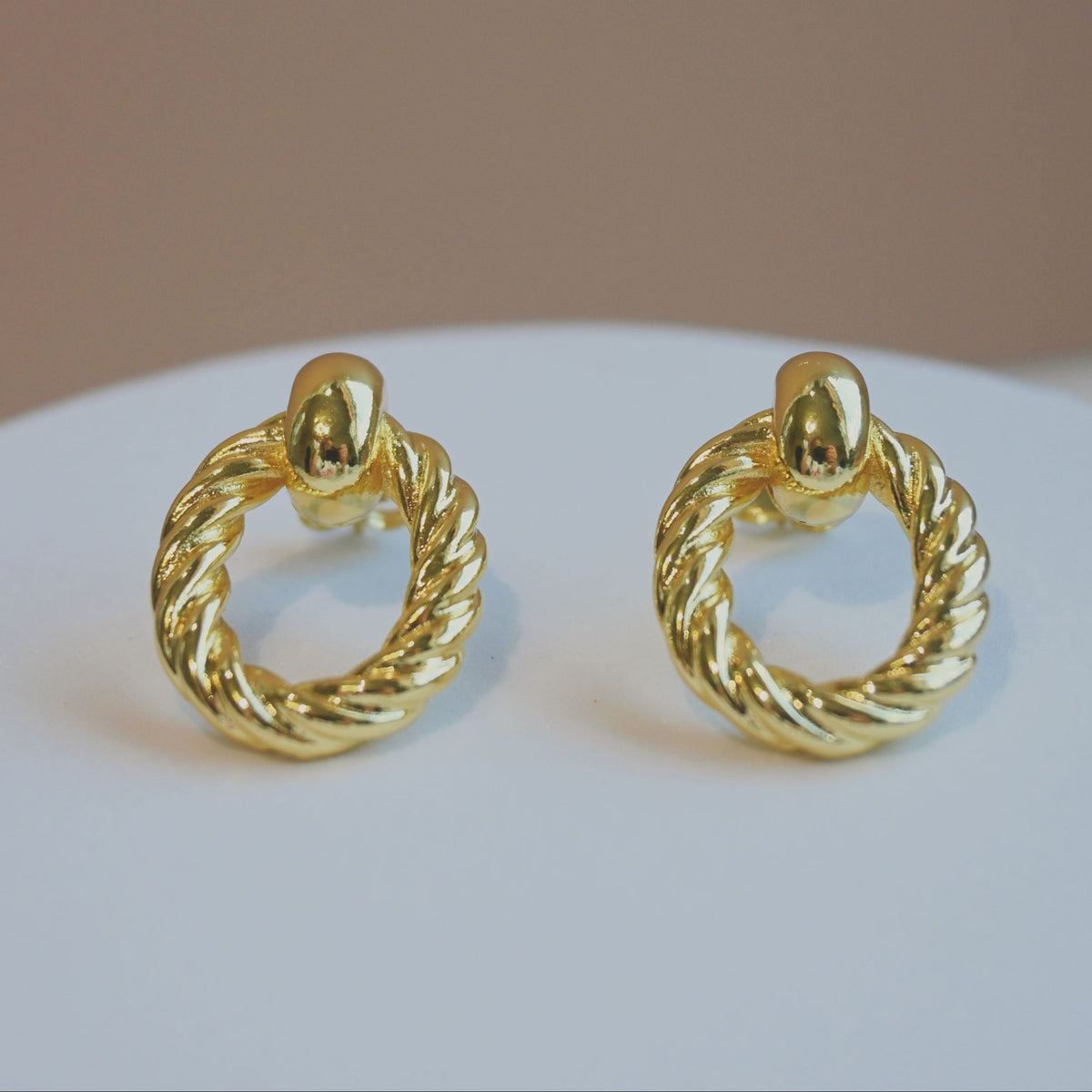 Textured Oval Stud