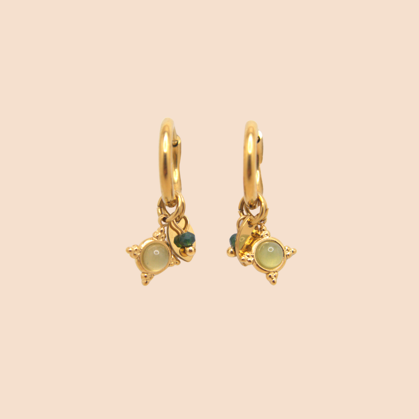 Verdant Charm Hoops