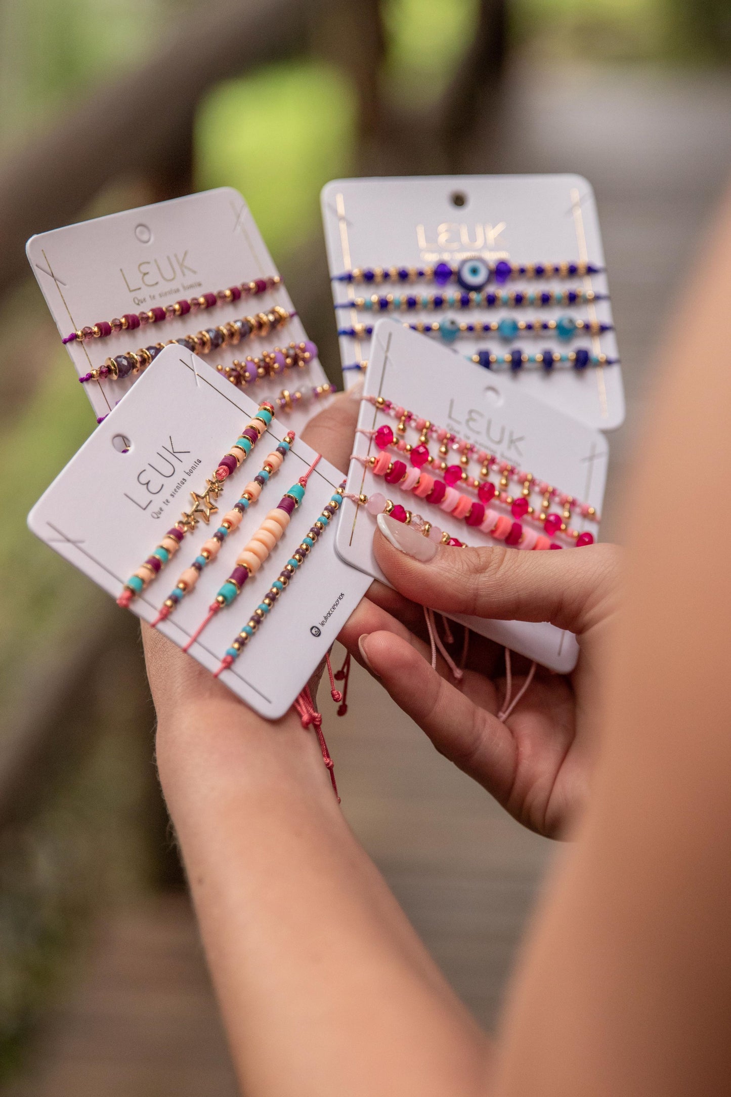 Blue Evil Eye Protection Bracelet Set (4 pcs)