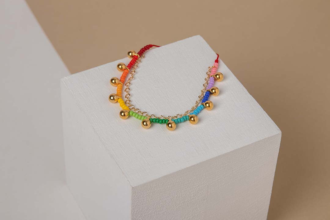 Multicolor Gold Drop