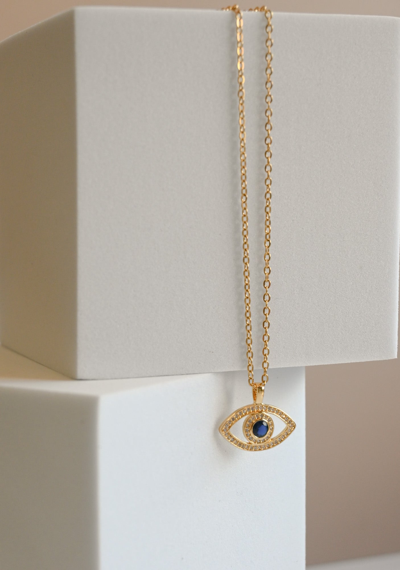 Blue Zirconia Evil Eye