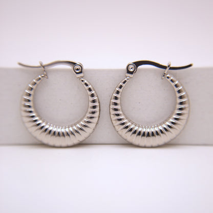 Calypso Silver Hoops