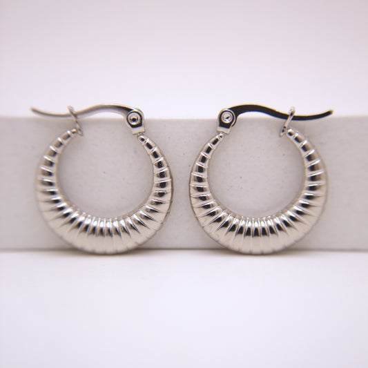 Calypso Silver Hoops