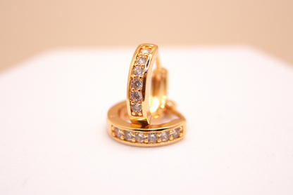 Golden Glow Hoops
