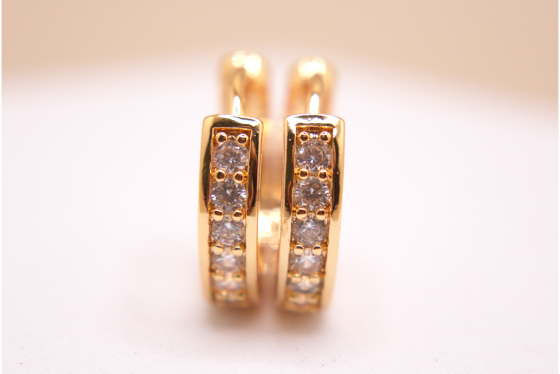 Golden Glow Hoops