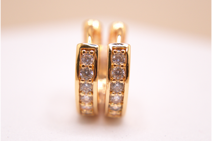Golden Glow Hoops
