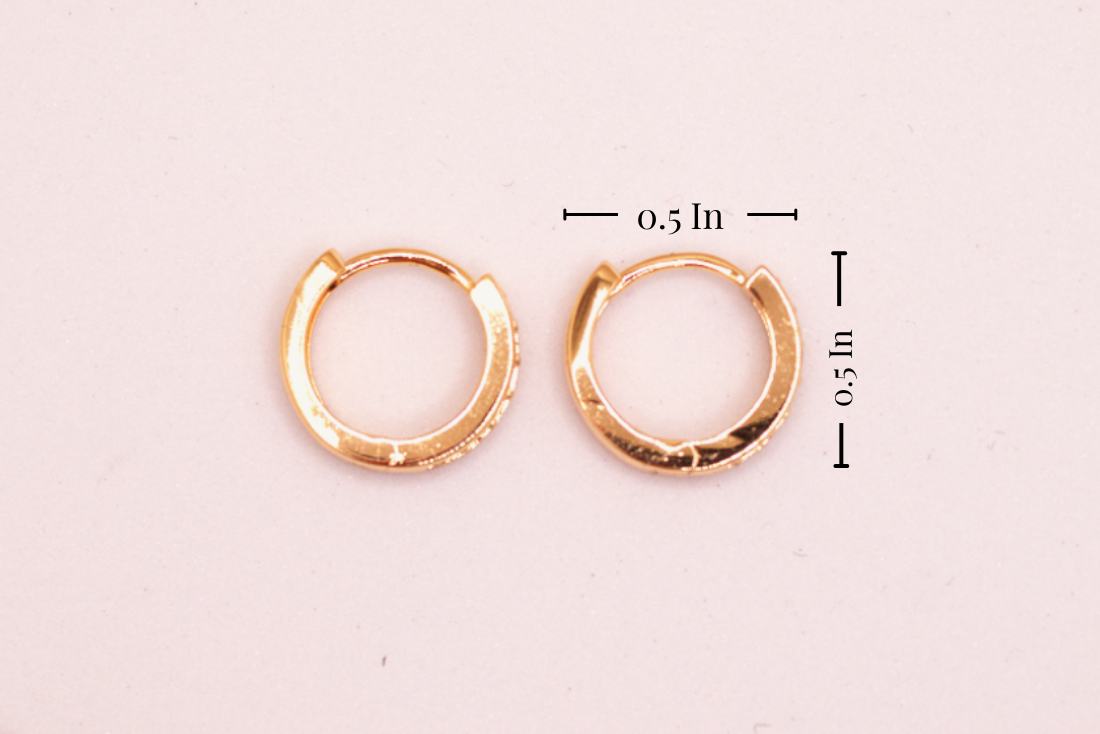 Golden Glow Hoops