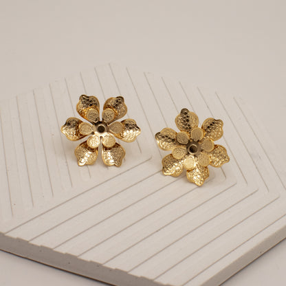 Golden Dahlia Earrings