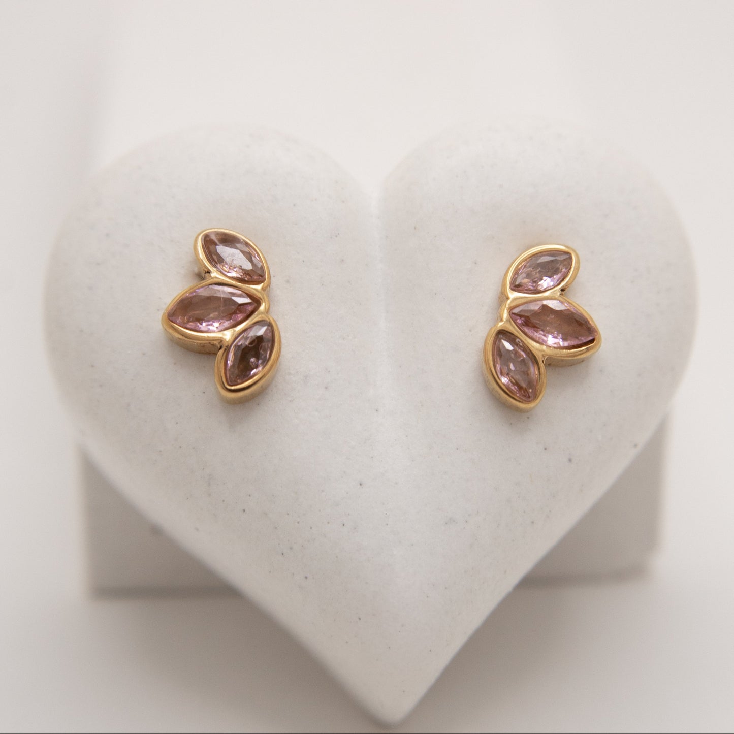 Blush Leaves Studs
