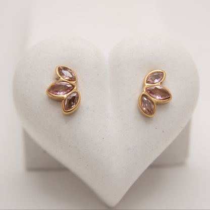 Blush Leaves Studs