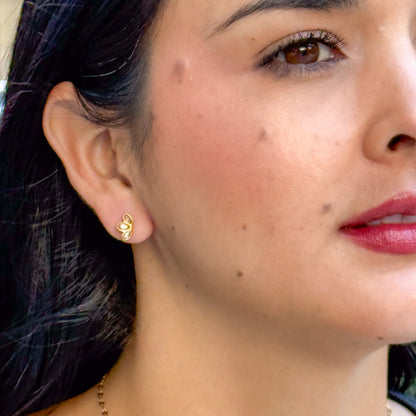 Blush Leaves Studs