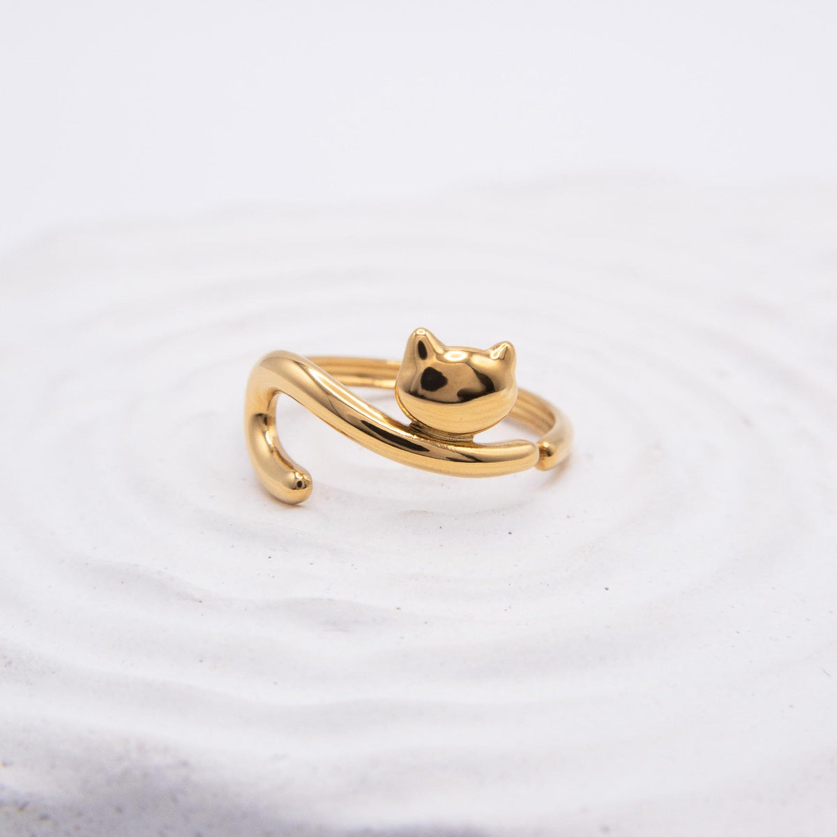 Golden Kitty Ring💧✅