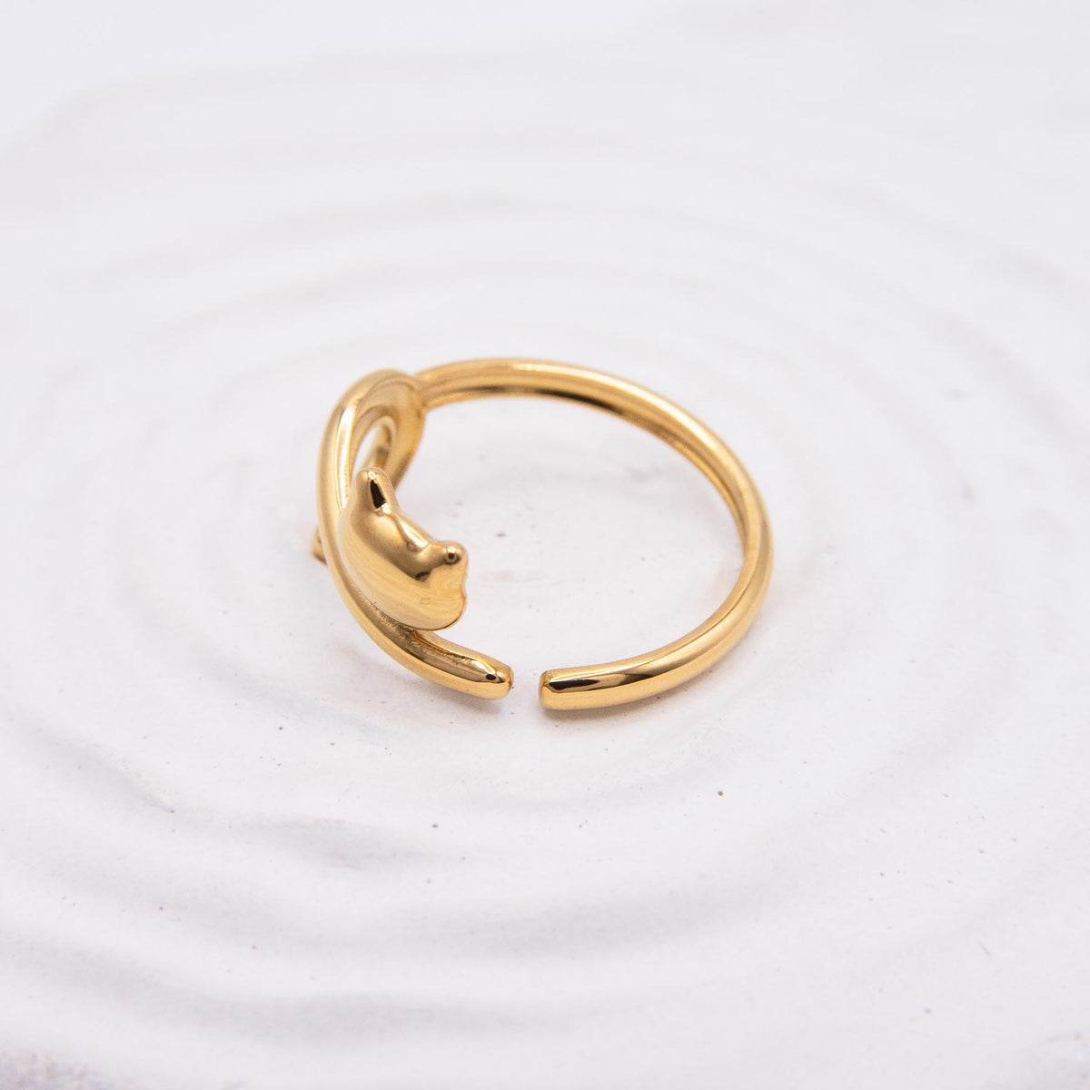Golden Kitty Ring💧✅