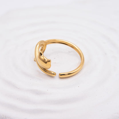 Golden Kitty Ring💧✅