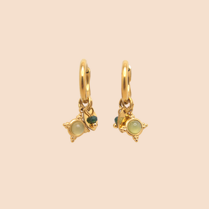 Verdant Charm Hoops
