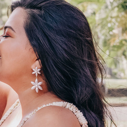 Pearl Blossom statement earrings