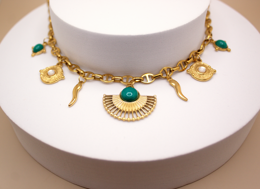 Cosmic Glow Charm Necklace