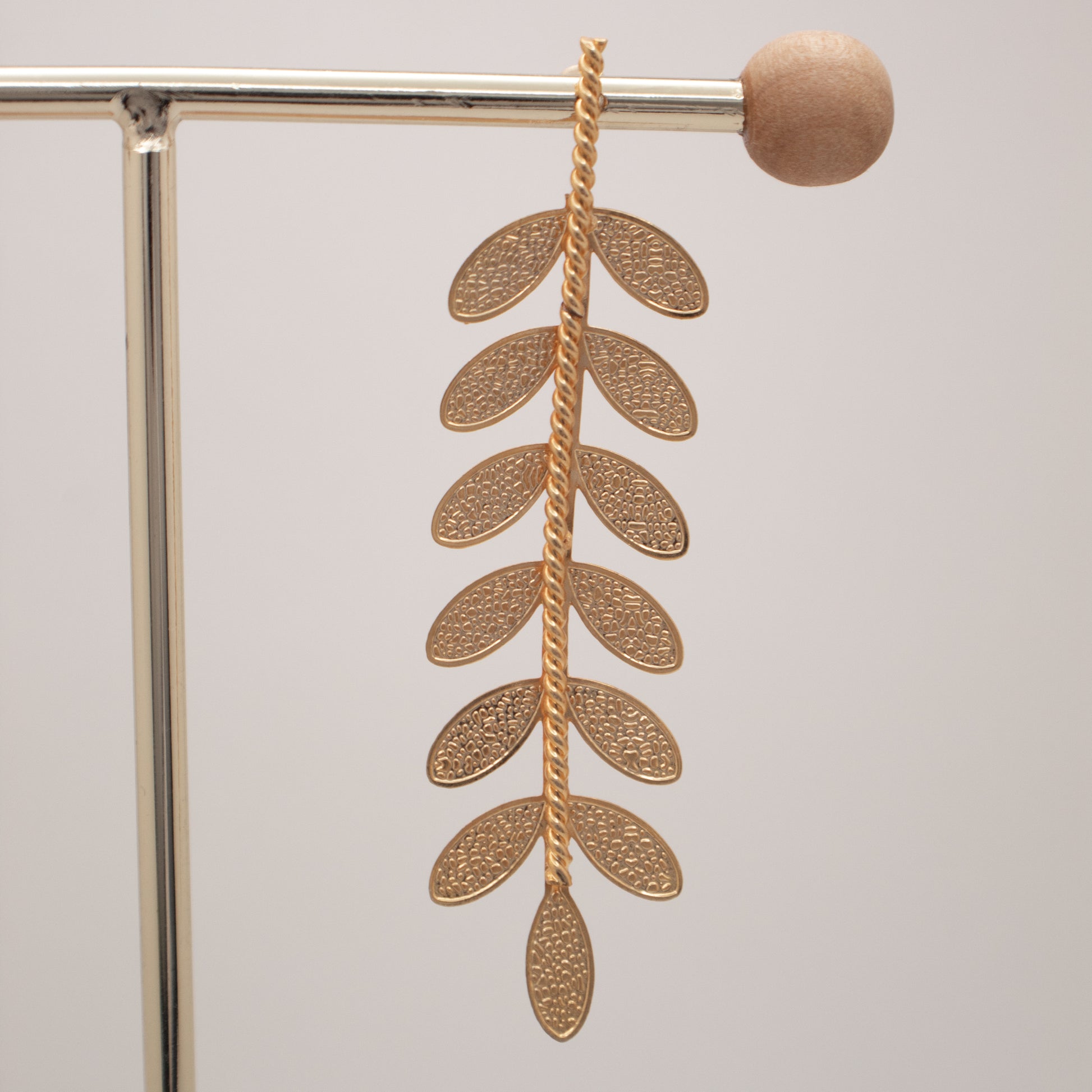Leaf Cascade botanical statement earrings