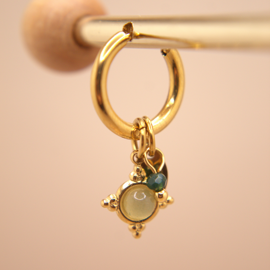Verdant Charm Hoops