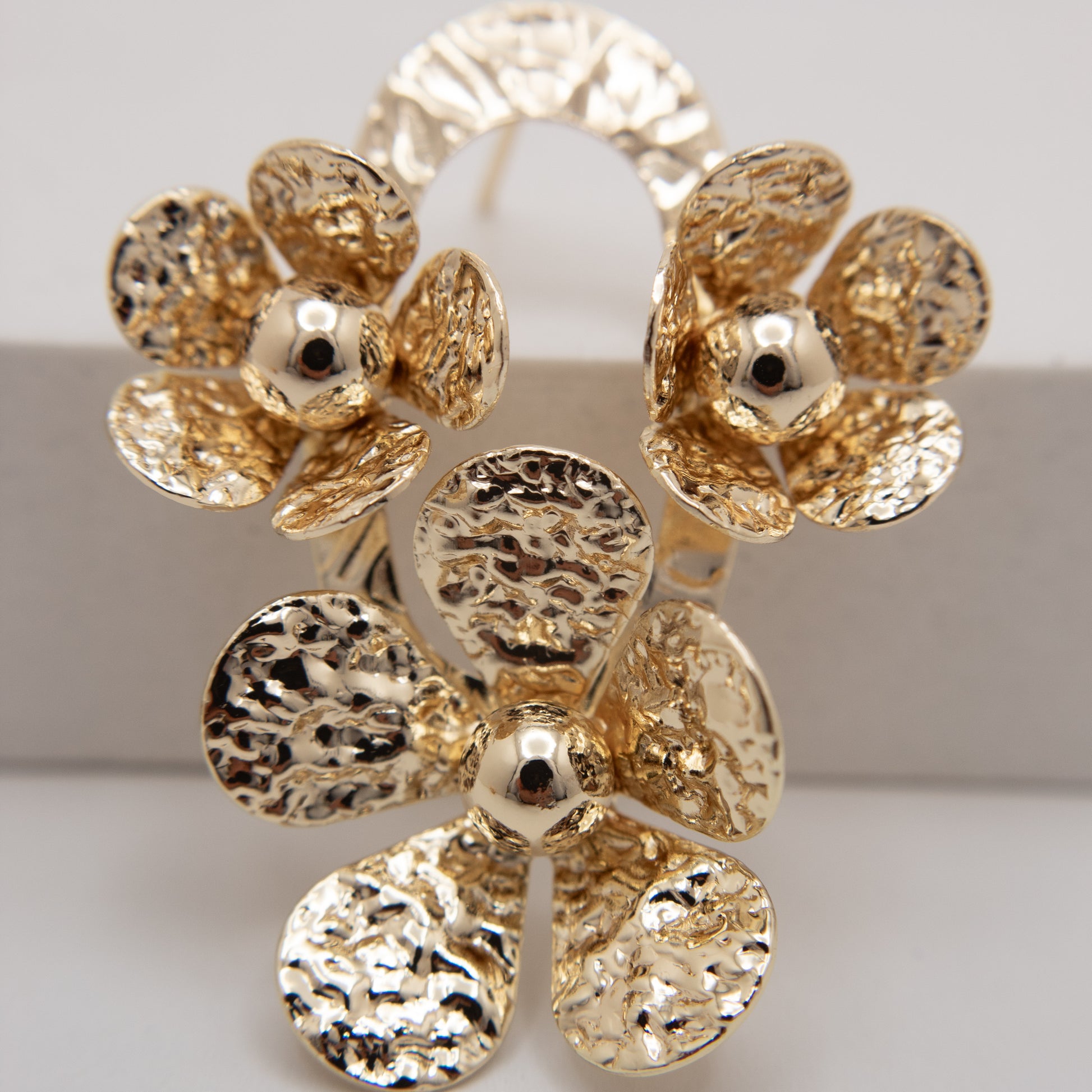 Luna Petals floral statement earrings