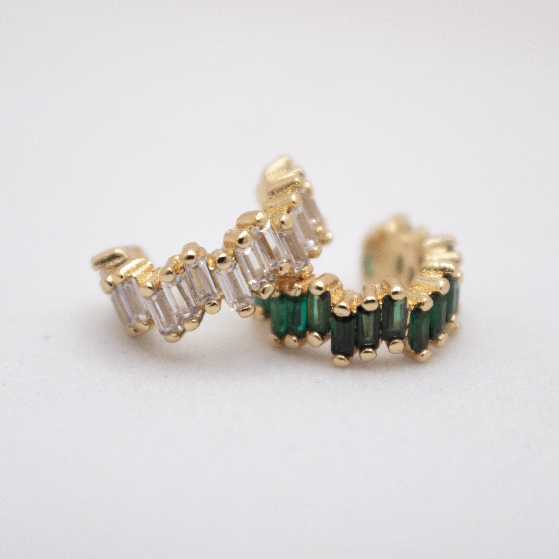 Regal Edge rhodium plated golden ear cuff