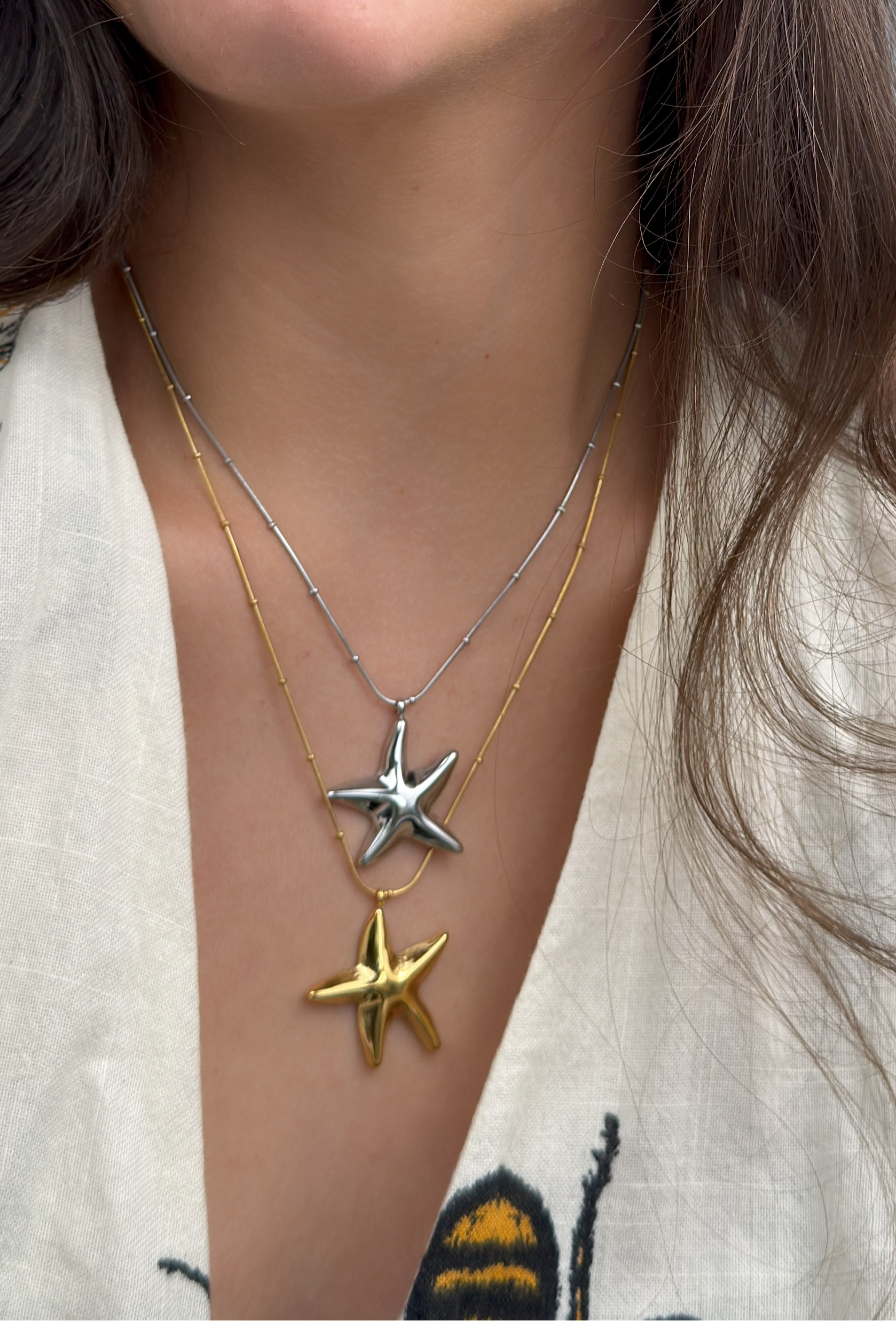 Selva Accessories Bold Starfish Necklace with bold marine charm