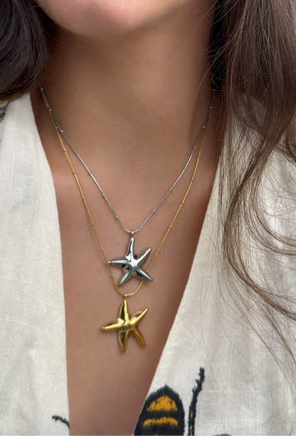 Selva Accessories Bold Starfish Necklace with bold marine charm