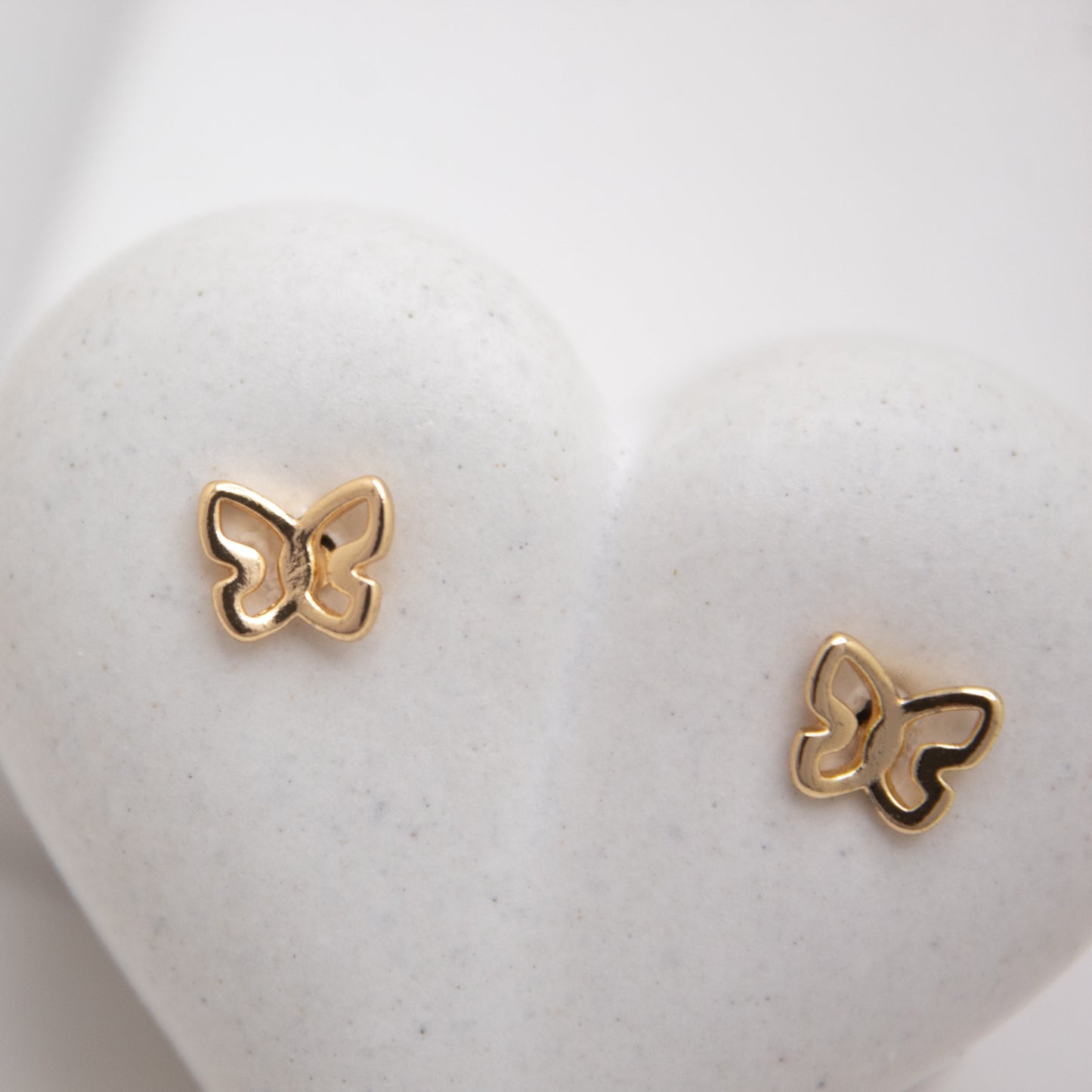 Minimal butterfly stud earrings water resistant